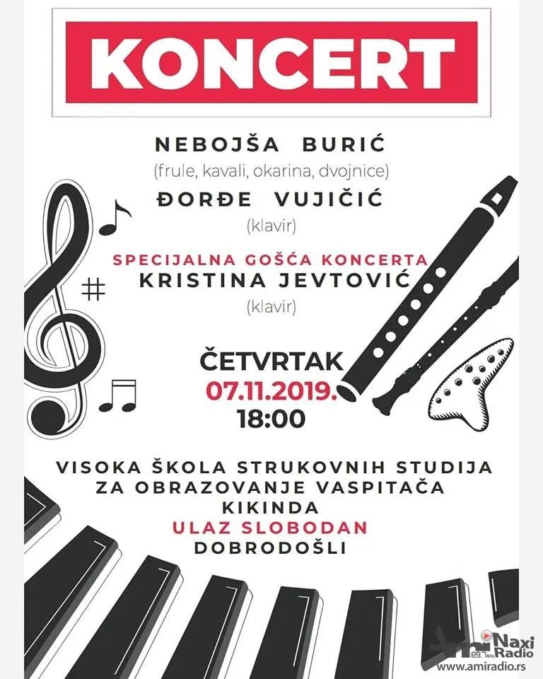 Koncert u VŠSSOV u četvrtak