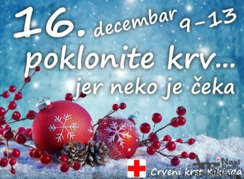 Akcija dorovoljnog davanja krvi u ponedeljak u Crvenom krstu