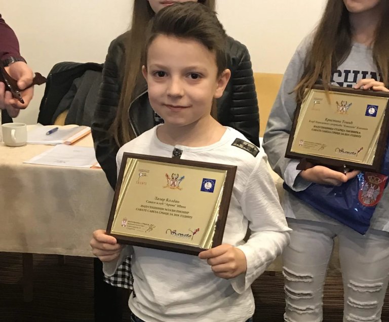 Savate: Lazar Koldan najbolji mlađi pionir u zemlji