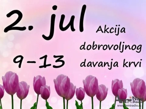 Akcija dobrovoljnog davanja krvi u četvrtak u Crvenom krstu