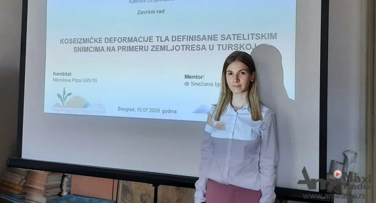 Miroslava Prpa sa 22 godine prva u generaciji diplomirala na Geofizici