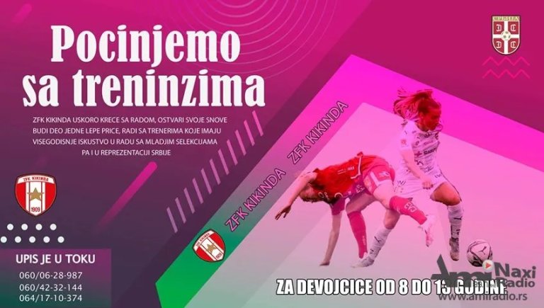 Ženski fudbalski klub u ponedeljak počinje sa treninzima, upis u toku