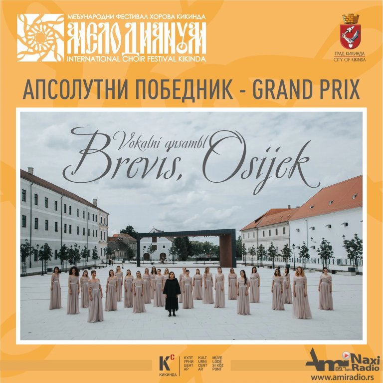Osiječki Vokalni ansambl „Brevis“ apsolutni pobednik Festivala „Melodianum“