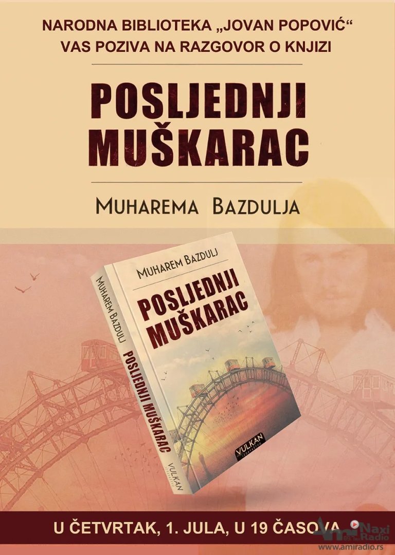 Promocija novog romana Muharema Bazdulja u četvrtak u Biblioteci