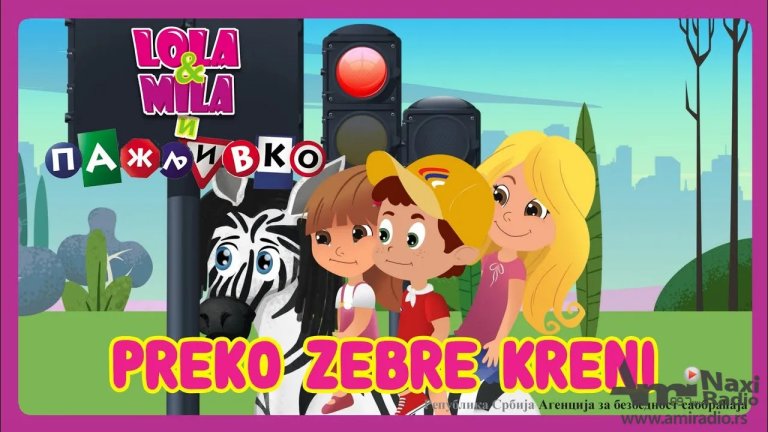 Crtani film i pesma sa lekcijama o bezbednom ponašanju dece u saobraćaju