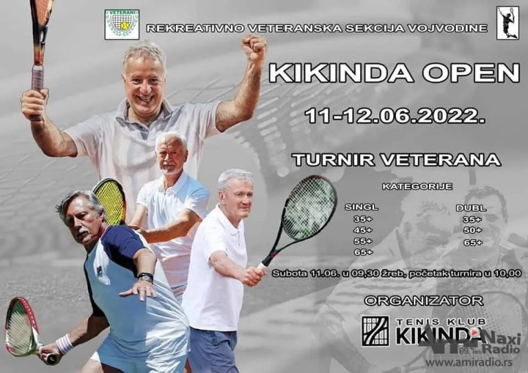 Teniski klub „Kikinda“ za vikend organizuje turnir veterana, prijave u toku