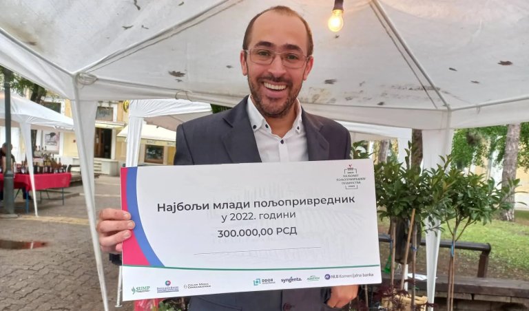 Radivoj Lagundžin najbolji mladi poljoprivrednik u 2022. godini