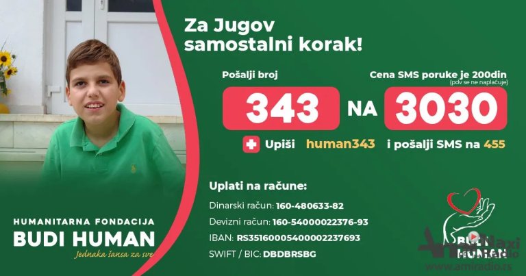 „Naša kuća“ u petak organizuje humanitarnu akciju za pomoć Jugu Radisavljeviću