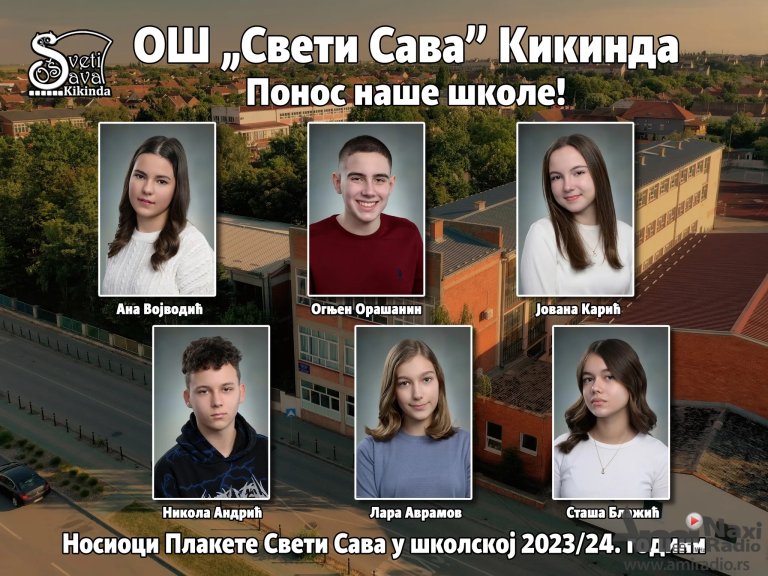Ponos svoje škole: Šest najboljih učenika nosioci Plakete „Sveti Sava“