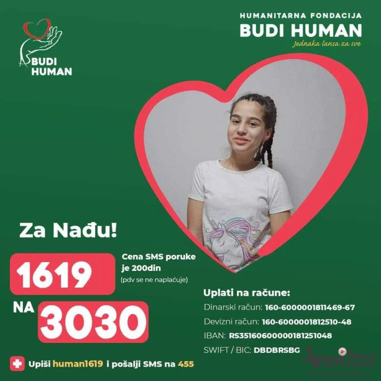 U sredu u Bifeu 67 humanitarna svirka za Kikinđanku Nađu Janovan