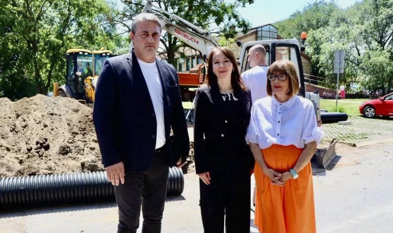 Počeli radovi na atmosferskoj kanalizaciji u Moravskoj, radove obišla Maja Gojković