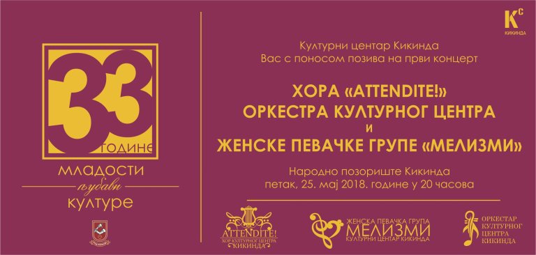 Koncert povodom 33. rođendana Kulturnog centra