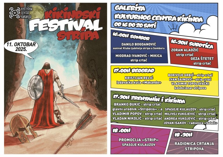 Trodnevni Festival stripa u Kikindi i Novim Kozarcima
