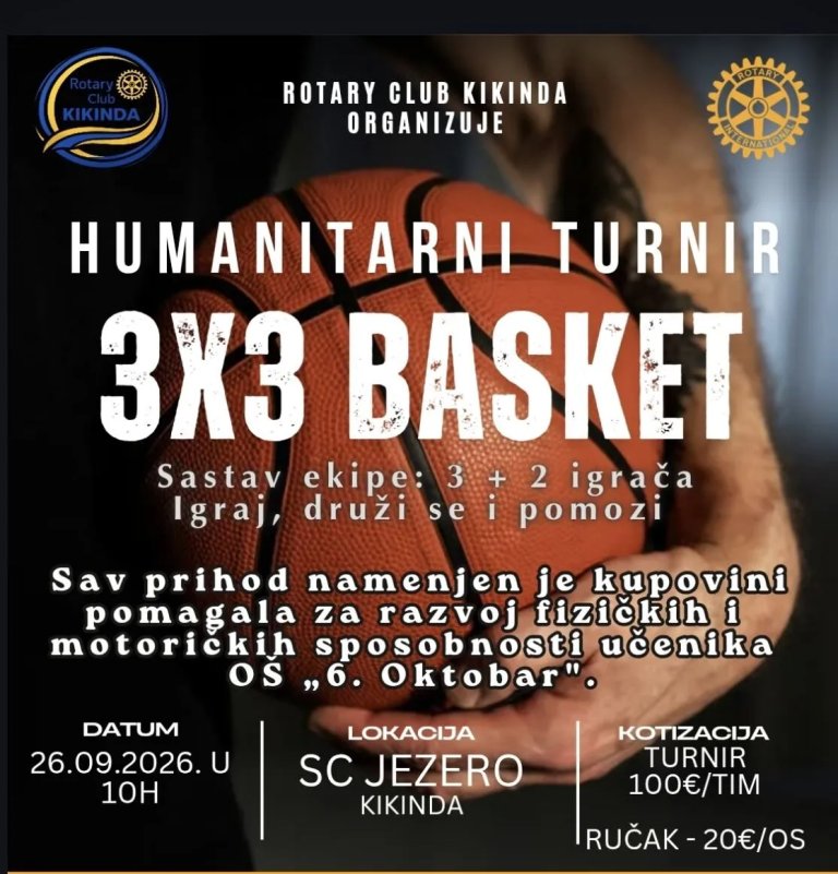Humanitarni turnir u basketu 3 na 3 u subotu u hali „Jezero“
