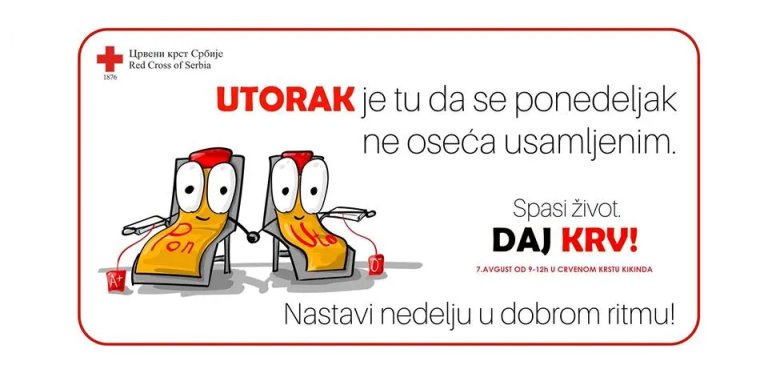 Akcija doborovoljnog davanja krvi u utorak