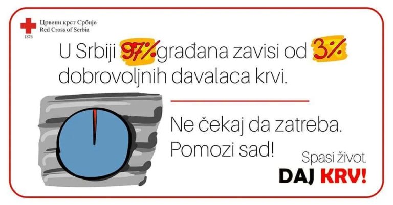 Akcija dobrovoljnog davanja krvi u utorak