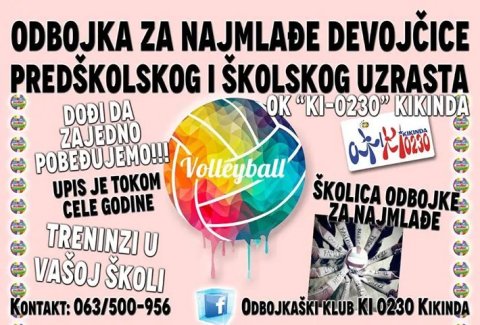 Još jedna prilika za upis u školu odbojke OK „KI-0230“