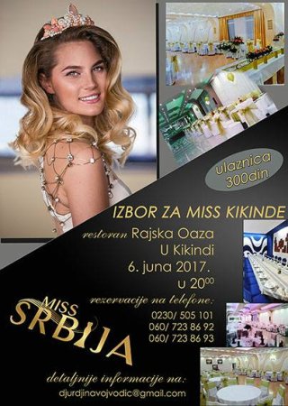 Izbor za ,,Miss Kikinde" 6. juna