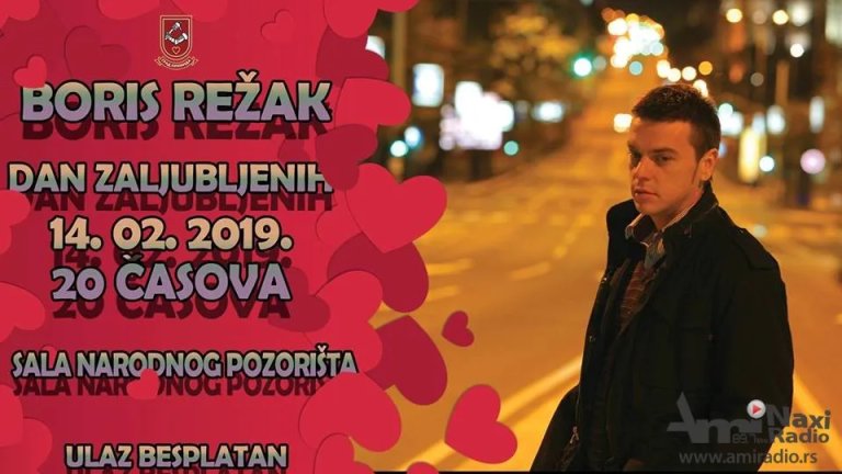 Besplatan koncert Borisa Režaka u Kikindi 14. februara