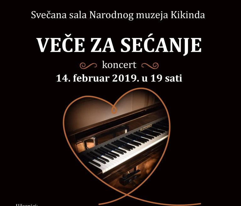 Koncert „Veče za sećanje“ u četvrtak u Muzeju