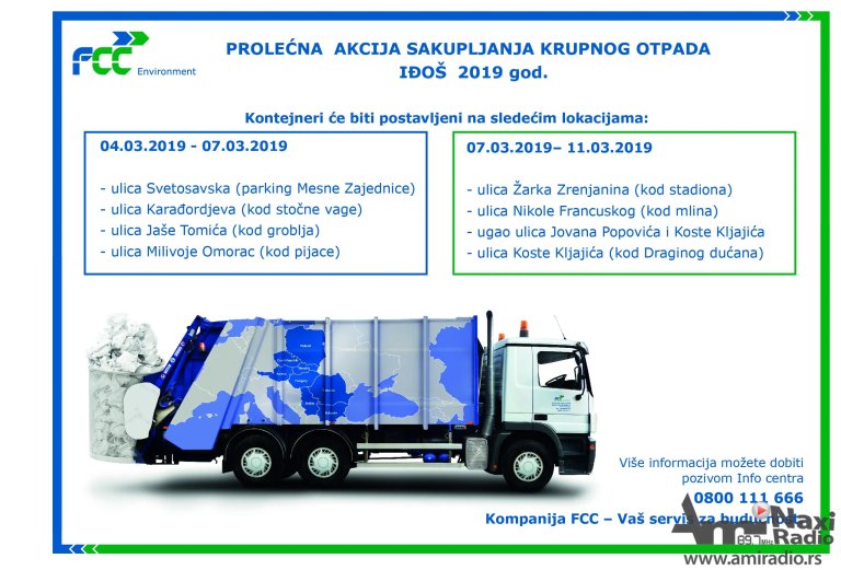 Prolećna akcija sakupljanja kabastog otpada od 4. do 11. marta u Iđošu