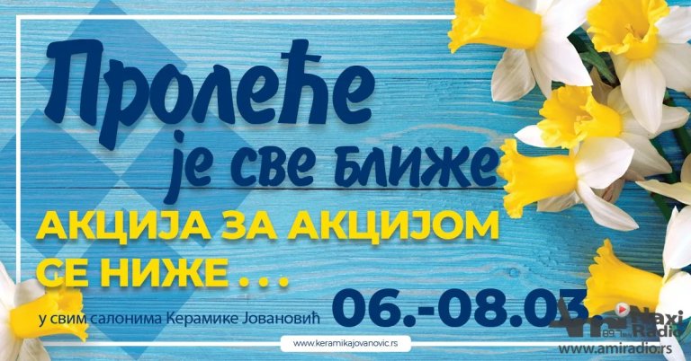 Keramika Jovanović: Akcijski proizvodi i popust za dame