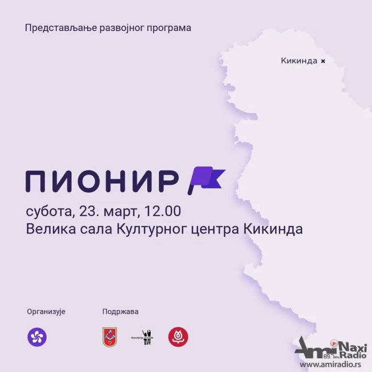 Predstavljanje programa za mlade „Pionir“ danas u Kulturnom centru