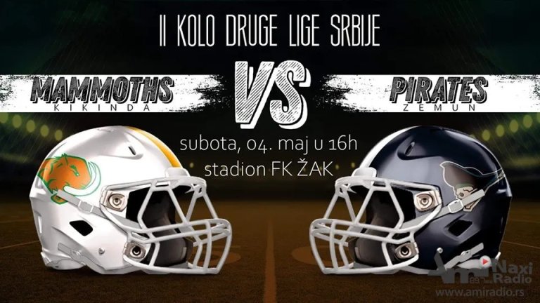 Američki fudbal: „Mamuti“ sutra dočekuju zemunske „Pirate“