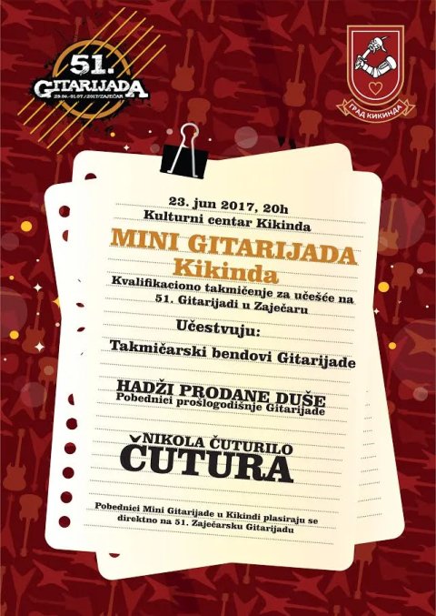 Mini gitarijada u petak u dvorištu Kulturnog centra