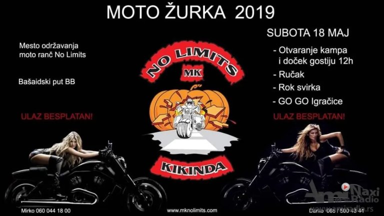 Moto žurka u subotu u Kikindi