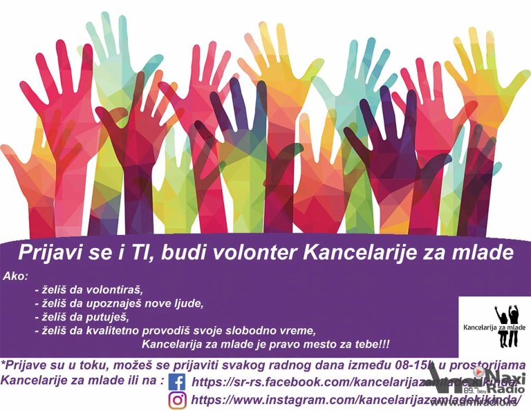 Postani volonter Kancelarije za mlade