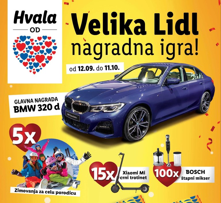 Danas počinje velika Lidlova nagradna igra