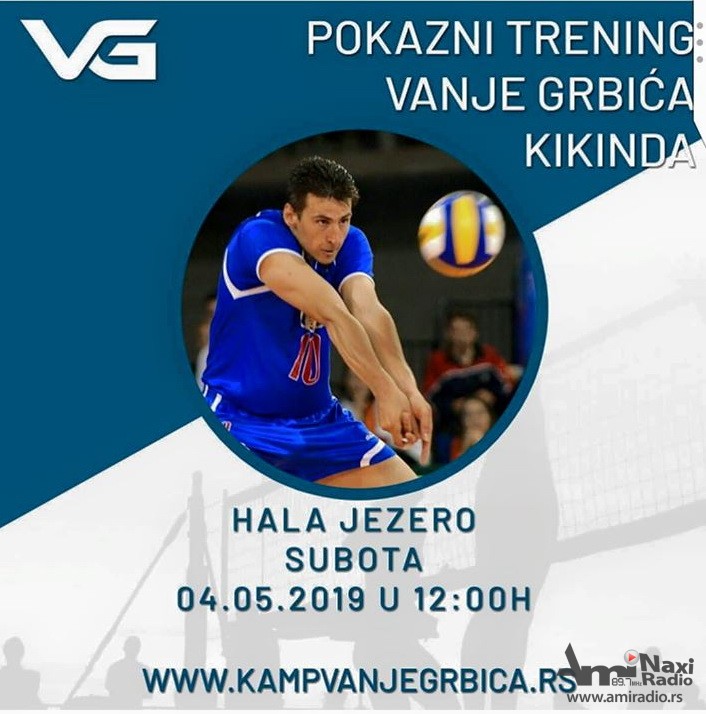 Pokazni trening odbojke Vanje Grbića u subotu u Kikindi