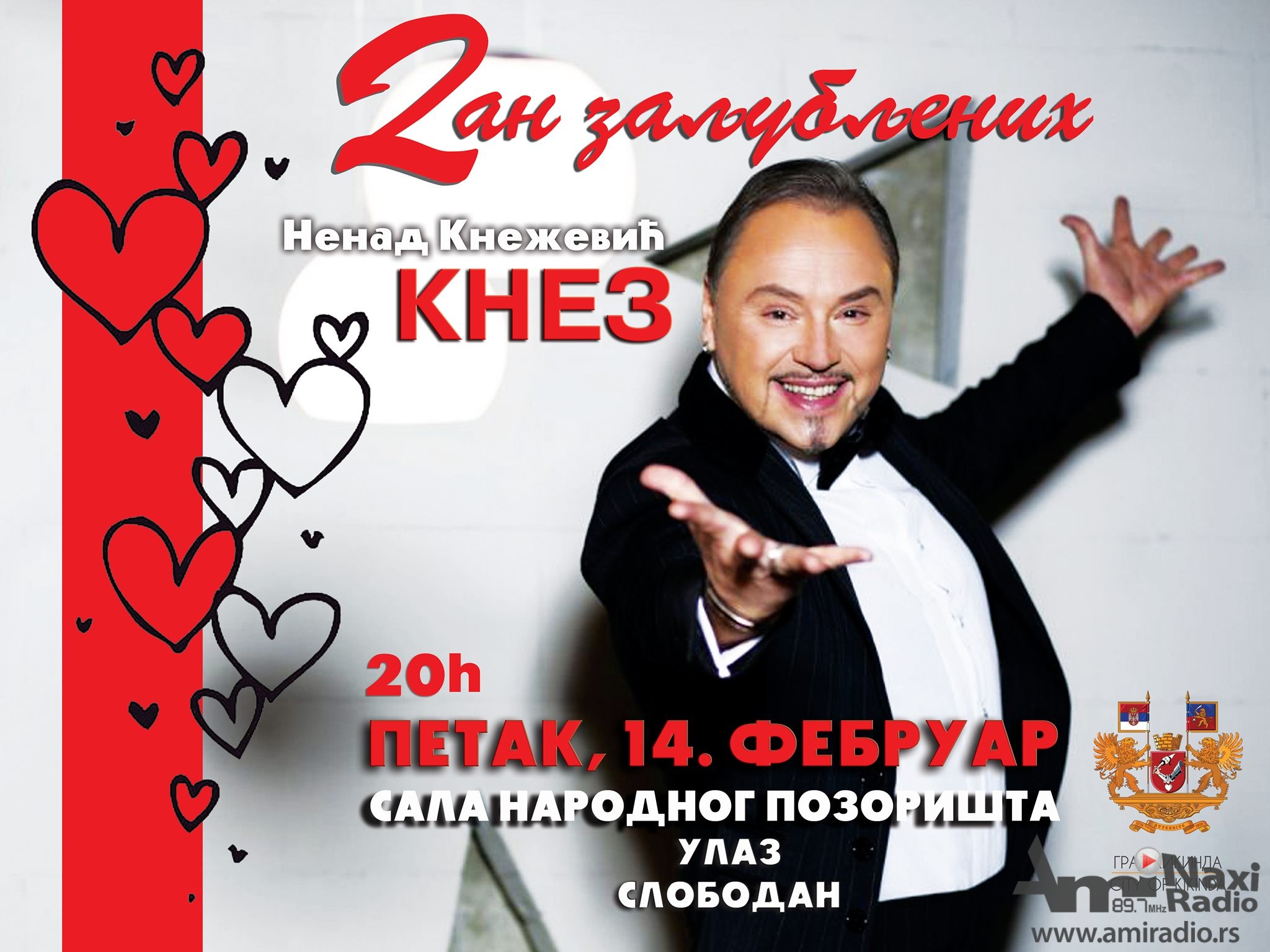 Poklon koncert Kikinđanima: Knez 14. februara u Pozorištu