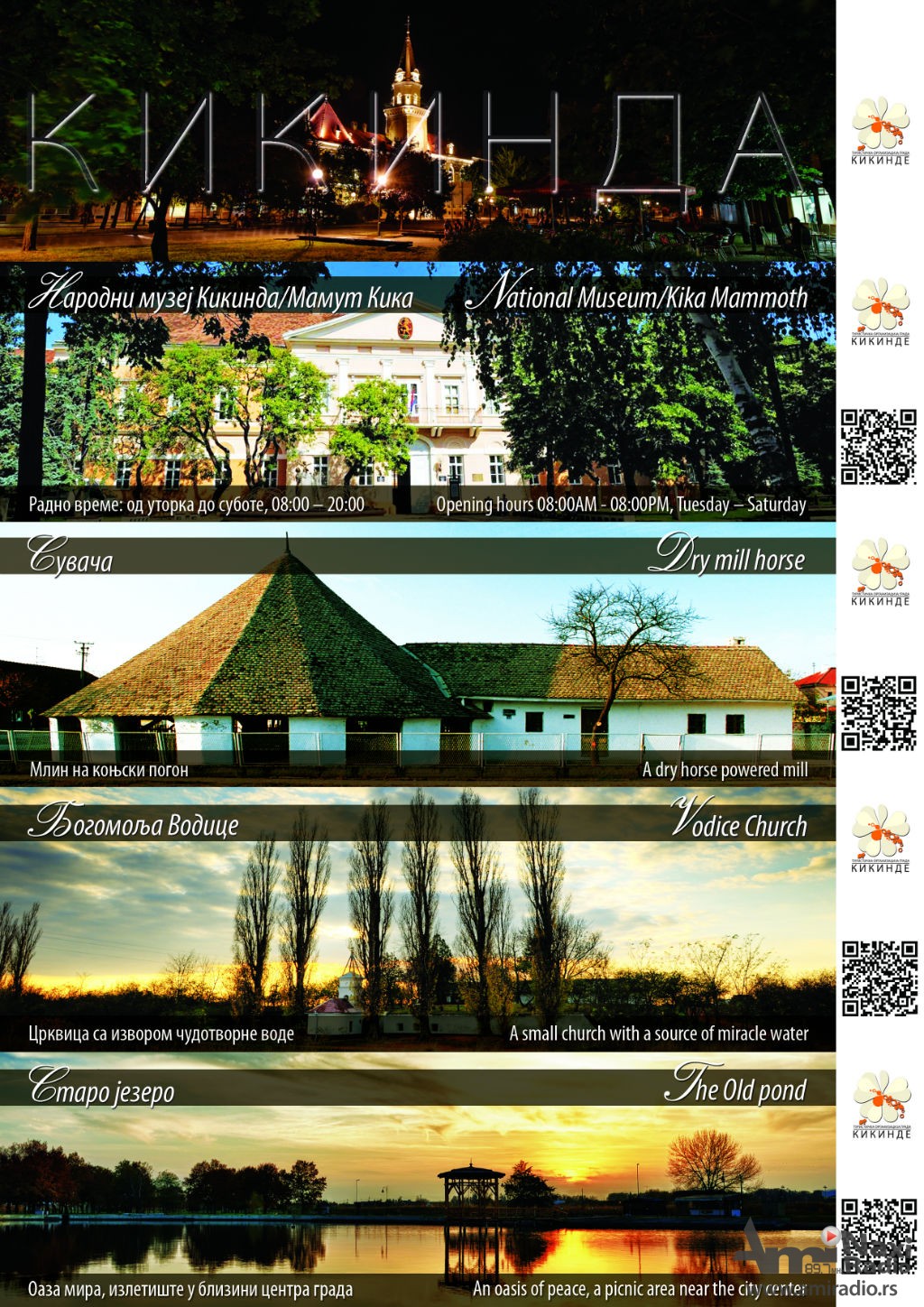 Turistička organizacija Kikinde: Turistička ponuda sa QR kodovima za sve goste našeg grada