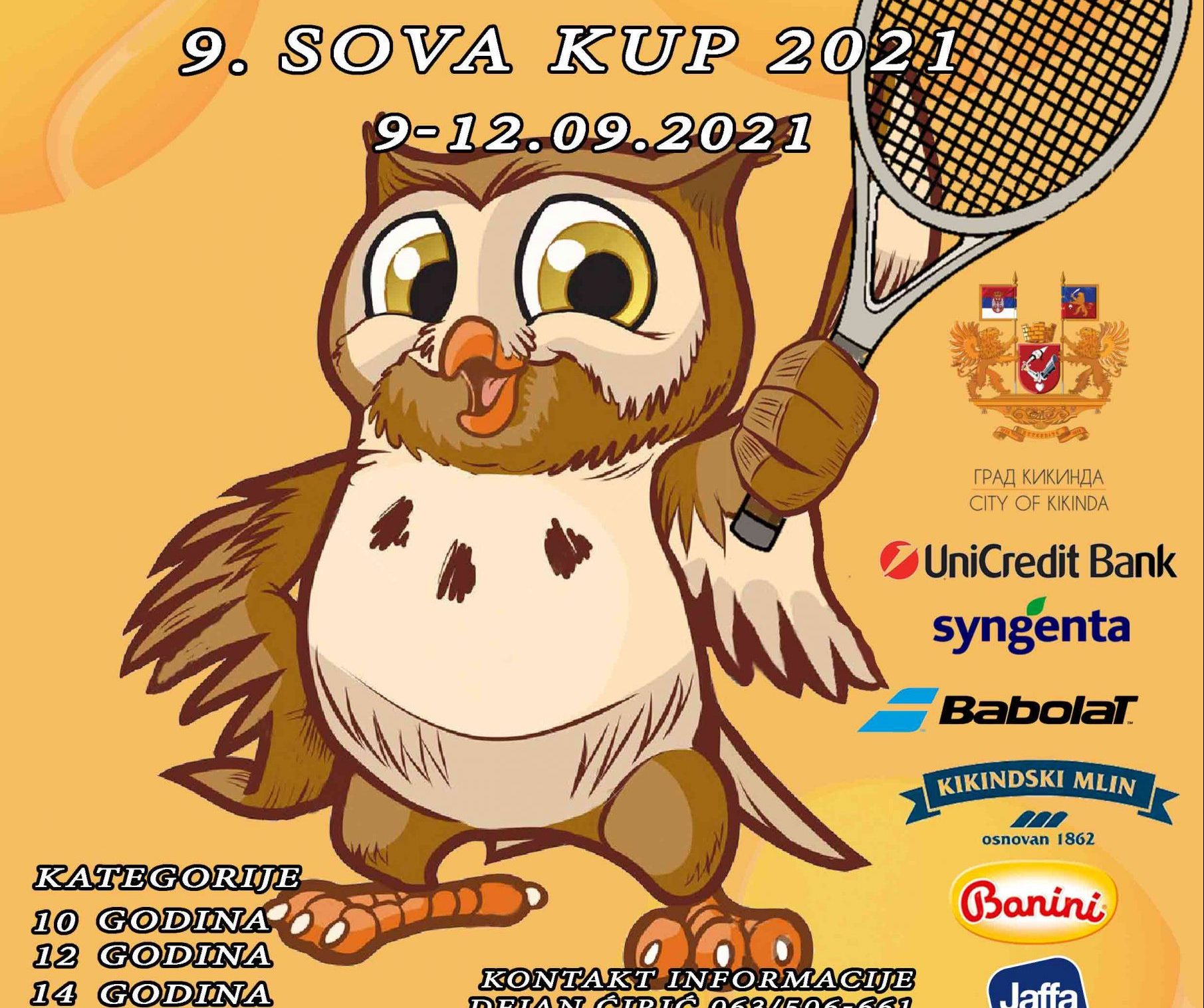 Tenis: “Sova kup” od 10. do 12. septembra