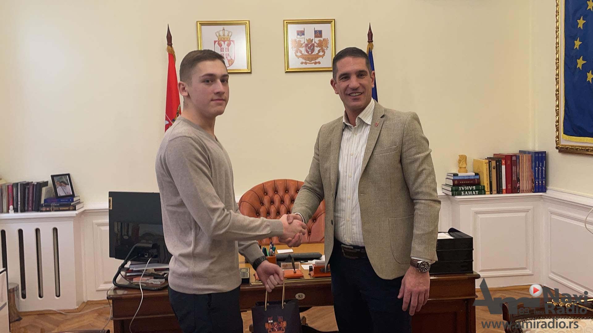 Prijem u Gradskoj kući za mladog naučnika Andreja Popovića