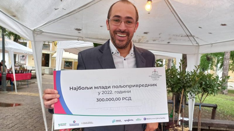 Radivoj Lagundžin najbolji mladi poljoprivrednik u 2022. godini