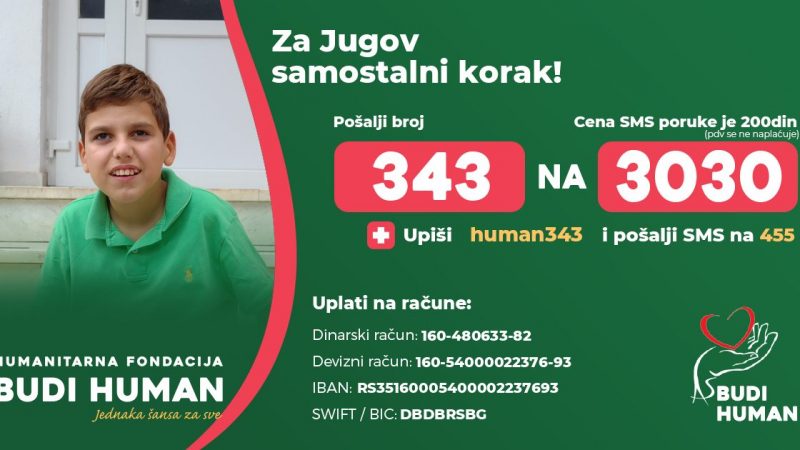 “Naša kuća” u petak organizuje humanitarnu akciju za pomoć Jugu Radisavljeviću