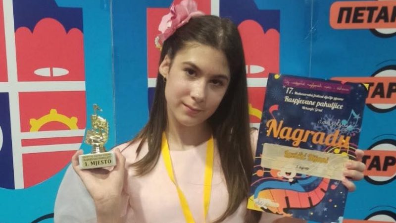 Ilijana Lazičić nastavlja da niže uspehe: Osvojila 1. mesto u Mrkonjić Gradu