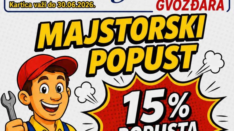 Gvožđara Velegram: Majstorska kartica za više pogodnosti i popusta