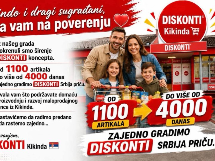 Širi se Diskonti koncept u Kikindi: Sada u ponudi 4.000 artikala