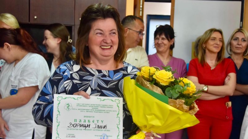 Međunarodni dan medicinskih sestara: Plaketa uručena Zorici Janić